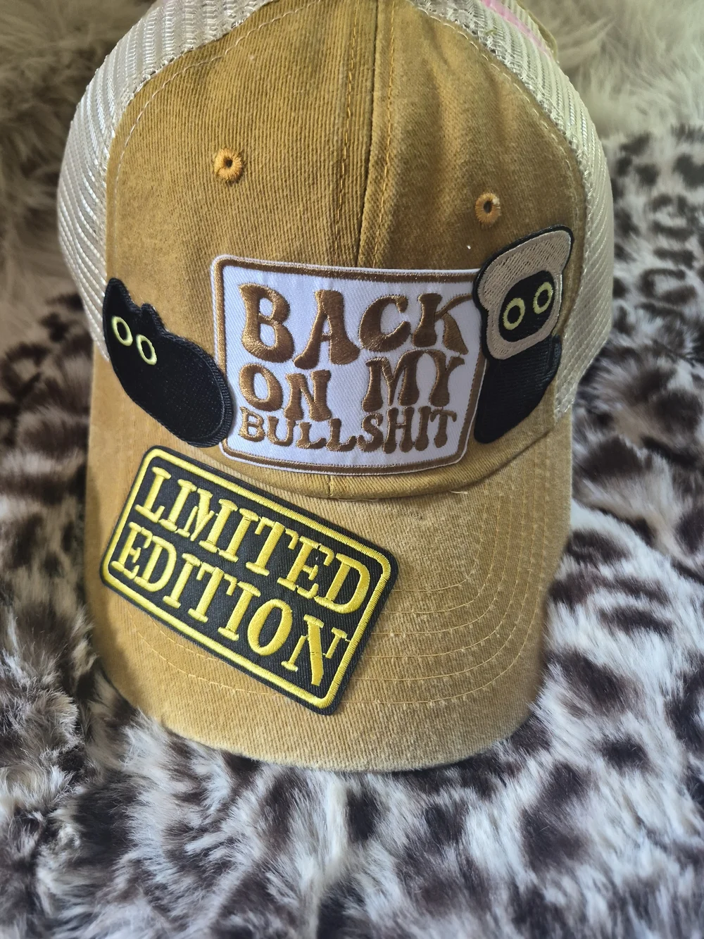 Mustard Yellow 'Limited Edition' Cap with Patch Details